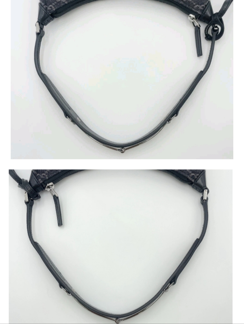 SALE! Gucci Horsebit Slim Small GG Denim/Leather Black Hand/Shoulder Bag - Picture 13 of 16